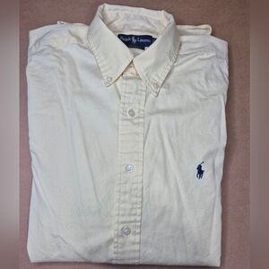Ralph Lauren Men's Creamy Yelkow Button-Down Shirt 2421/625